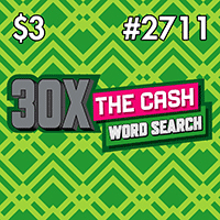 30X The Cash Word Search, Texas scratch ticket game 2711